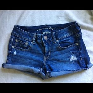 American Eagle distressed jean shorts